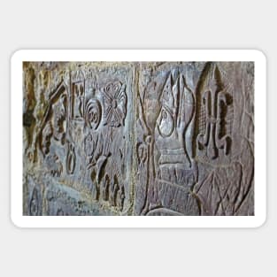 15th Century Wall Carvings Sticker